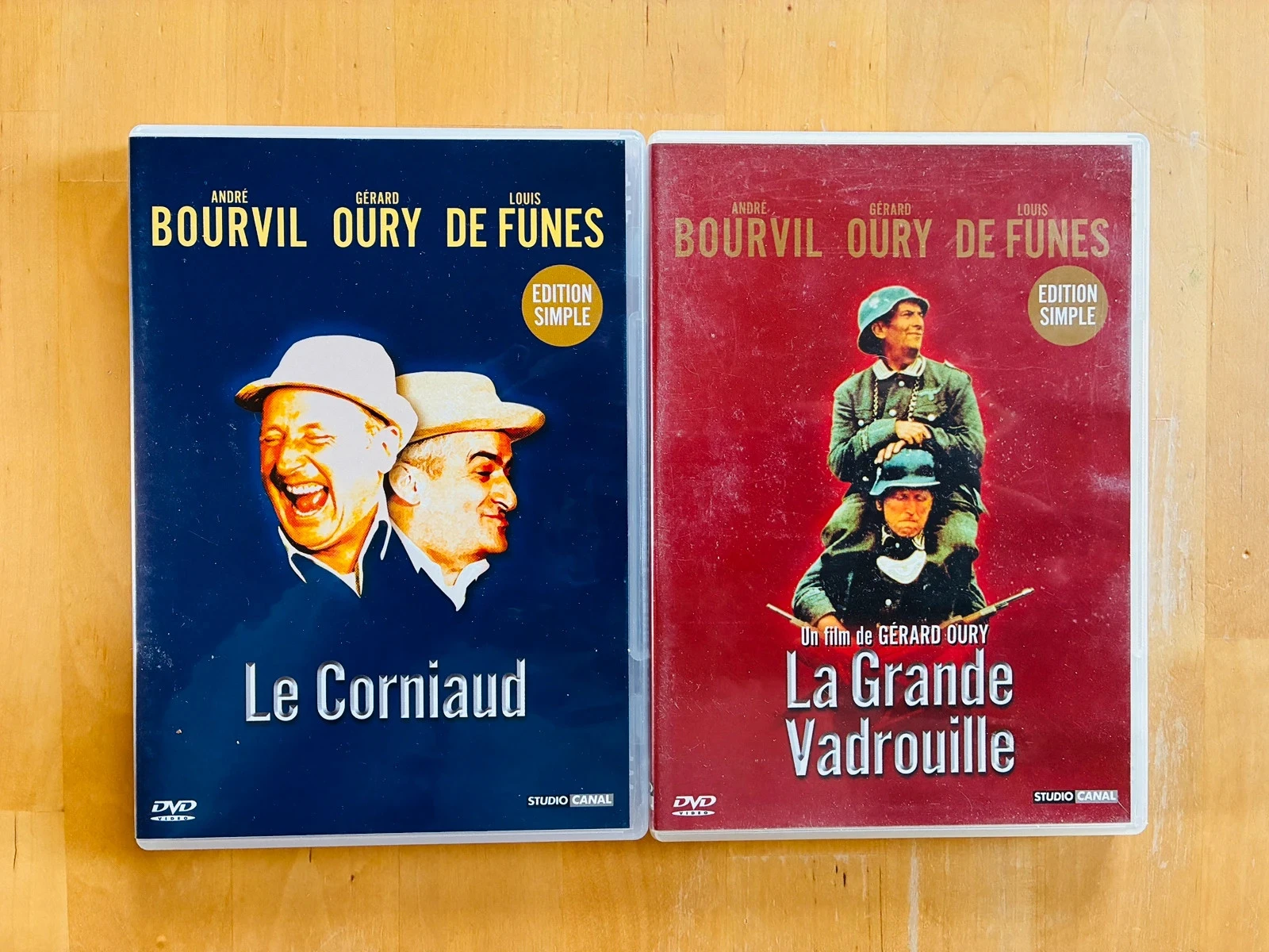 Lot 2 DVD comédies cultes Gérard Oury: Le Corniaud et La Grande Vadrouille.